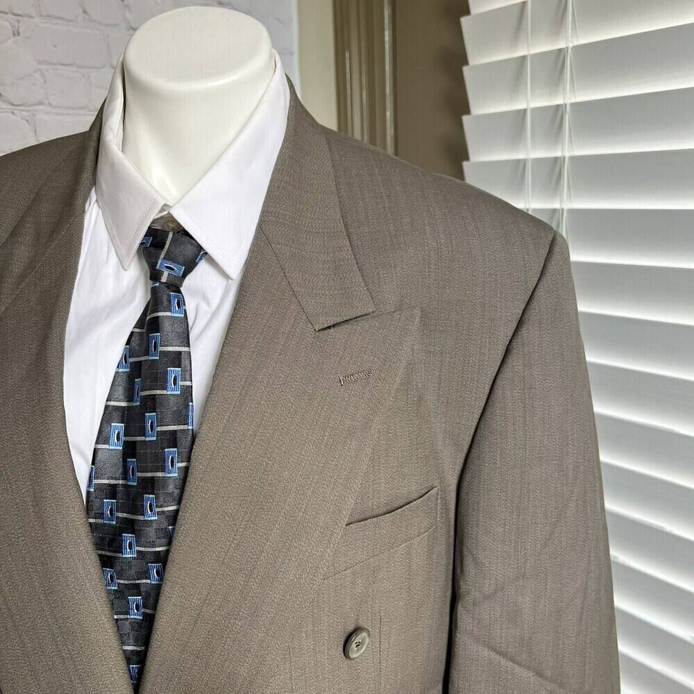 Givenchy Monsieur Double Breasted Jacket Blazer Gray Sport Coat Mens 44R